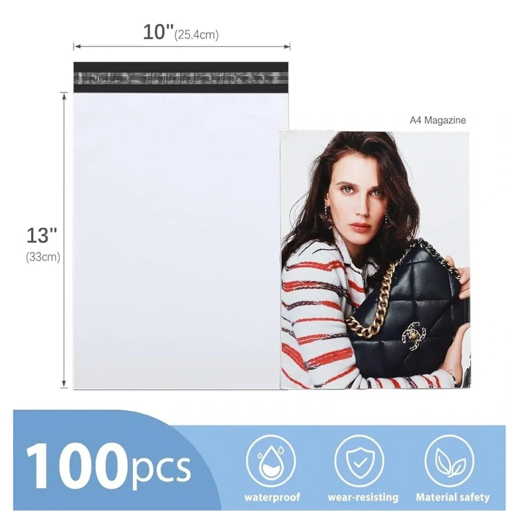 Metronic Poly Mailers 10x13 Inch 100Pack Shipping Bags Self Adhesive, Waterproof